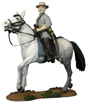 American Civil War: Confederate General Robert E. Lee Mounted on Traveller