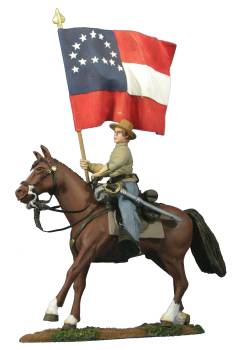 American Civil War: Confederate Flagbearer General Robert E. Lees Headquarters Flag Mounted