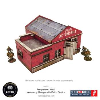Micro Art Studio WW2 Normandy Garage with Petrol Station