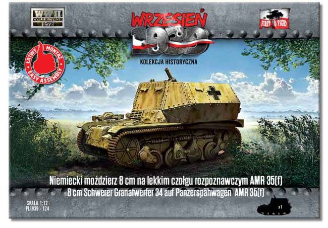 First to Fight 8 cm Schwerer Granatwerfer 34 auf Panzerspahwagen AMR 35(f)