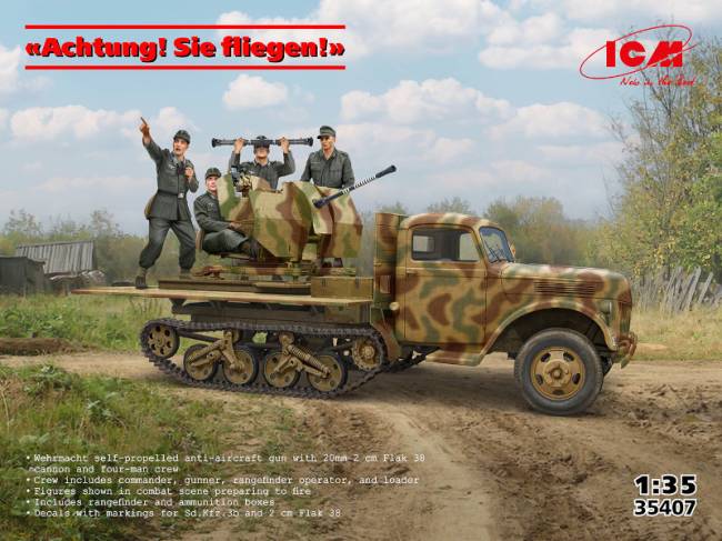 ICM Sd.Kfz.3b with 2cm Flak 38 Achtung! Sie fliegen!