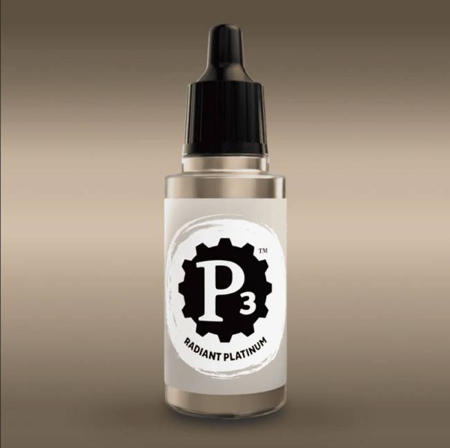 Privateer Press Paints (P3) Radiant Platinum Metallic 18ml (119)