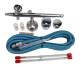 NO-NAME BRAND Gravity-Feed Airbrush Kit with 3 Nozzle Sets and Cups