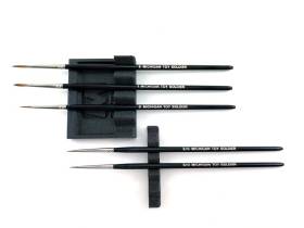 MichToy Pointed Pure Kolinsky Sable Figures Brush Set - Rosemary