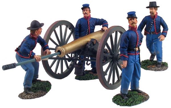 American Civil War: Union Artillery Set No.3 12 Pound Napoleon Gun 4 Man Crew