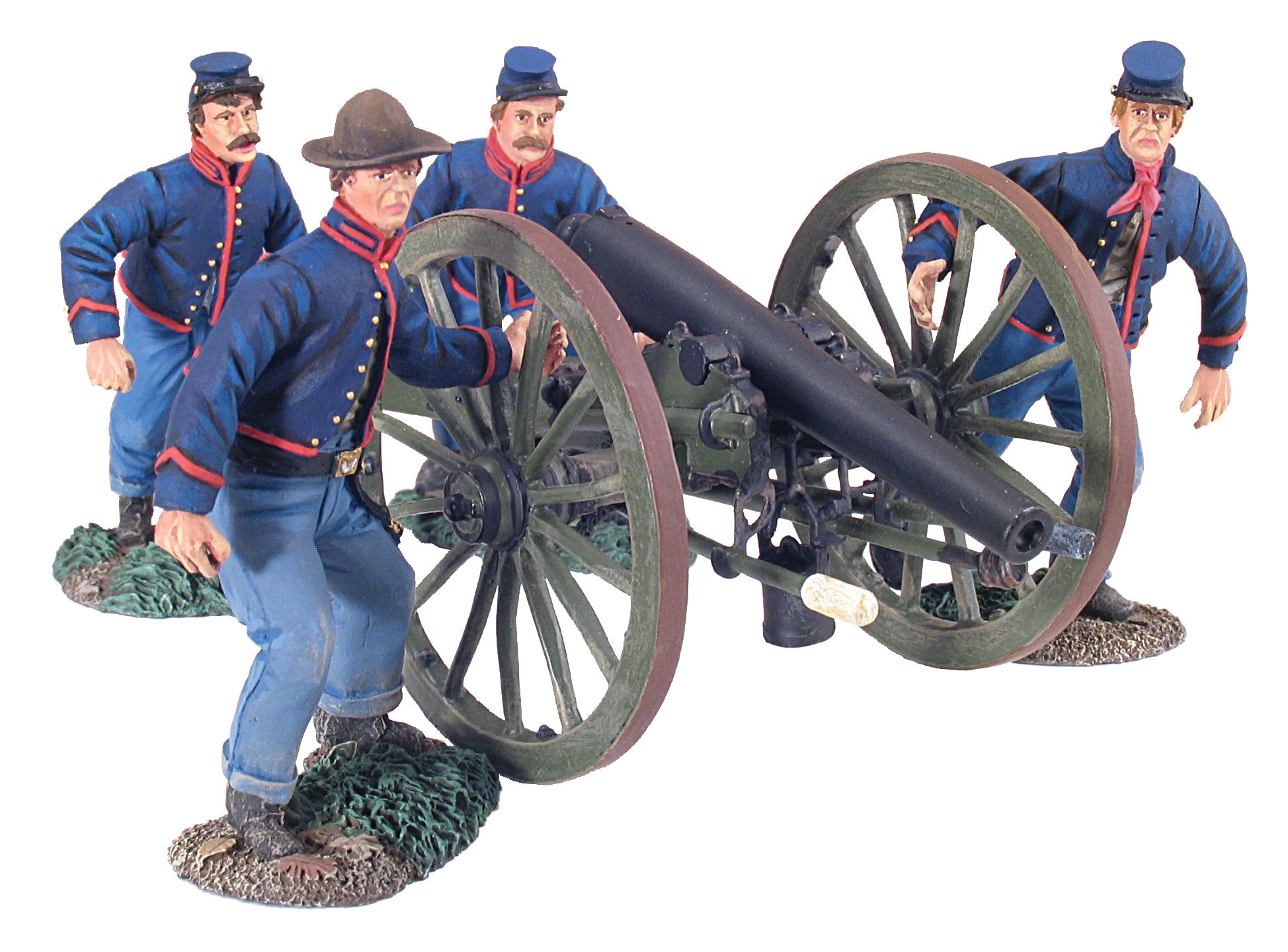 American Civil War: Union Artillery Set No. 4 Running Up - 3in Ordinance Rifle with Four Man Crew