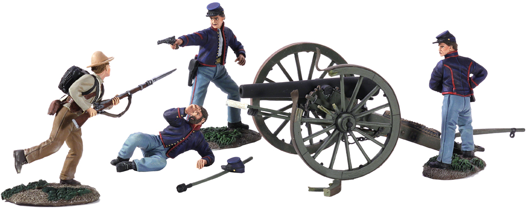 American Civil War: The Death of Cushing Set #1 - Union Artillery Battery A 4th US Over-running the Gun