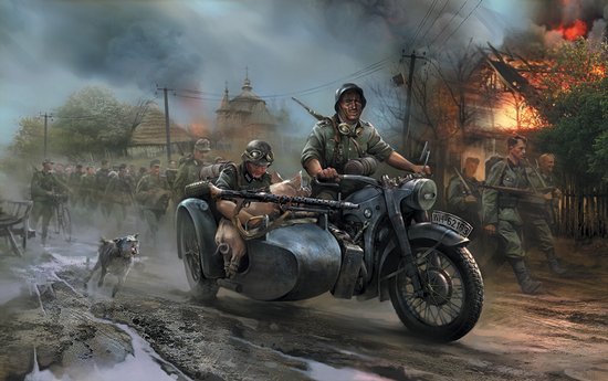 ww2 german motorcycle and sidecar