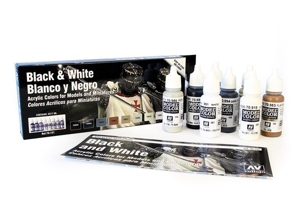 Artecho Black and White Acrylic Paint Set 4× 2oz, Paint for Canvas