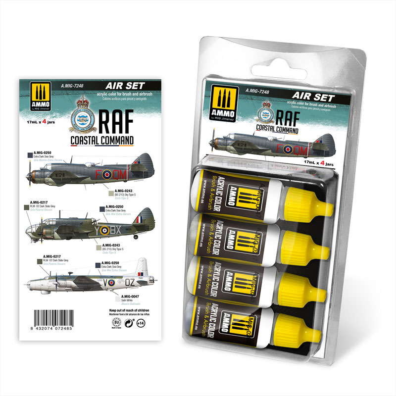 Acrylic Aircraft Paint Set: RAF Coastal Command WWII - ONLY 1 AVAILABLE AT THIS PRICE!