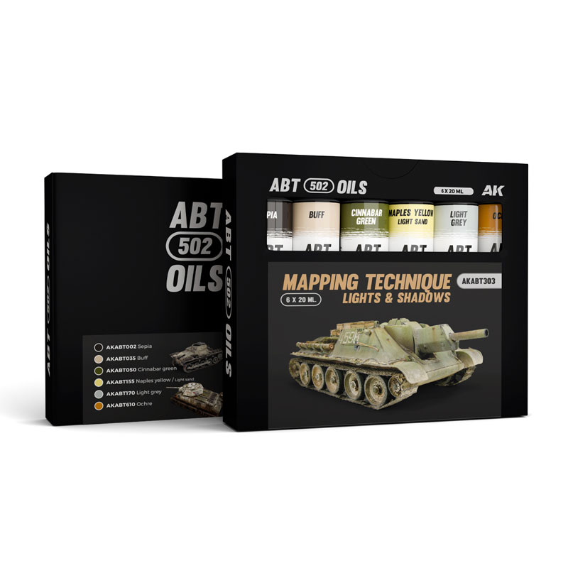 Abteilung 502 Modeling Oil Paint Set -Mapping Technique Lights & Shadows Set (6 Colors)