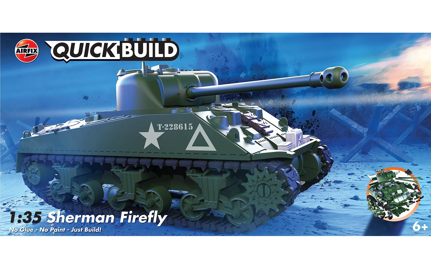Sherman Firefly Tank Quickbuild Snapfit