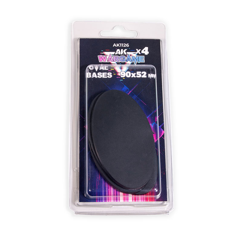 AK Interactive Plastic Wargame Bases Oval Base 90mm x 52mm (4 Units)
