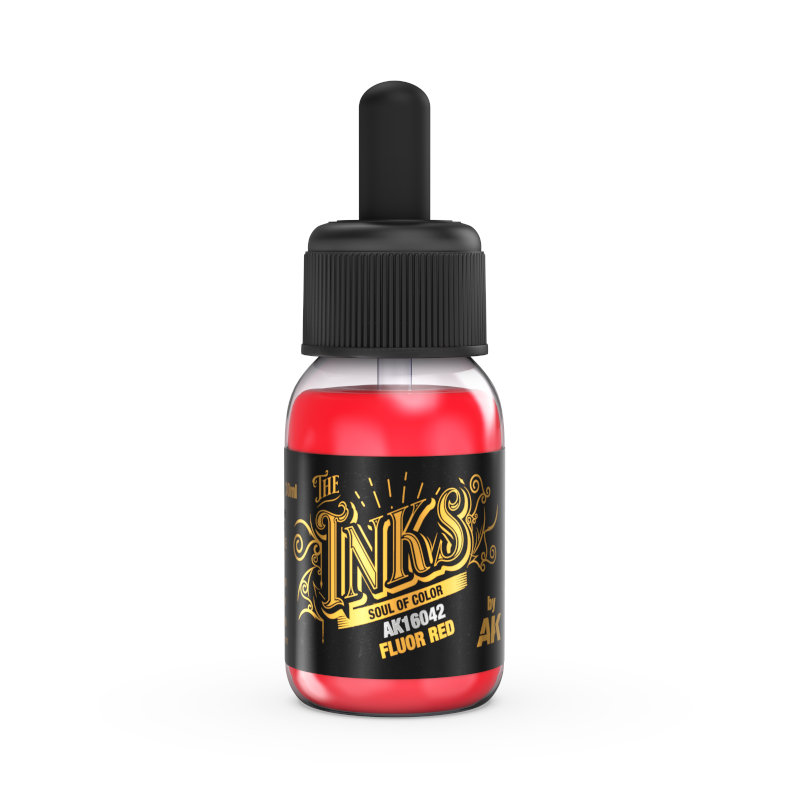 AK Interactive Inks - Fluor Red 30ml