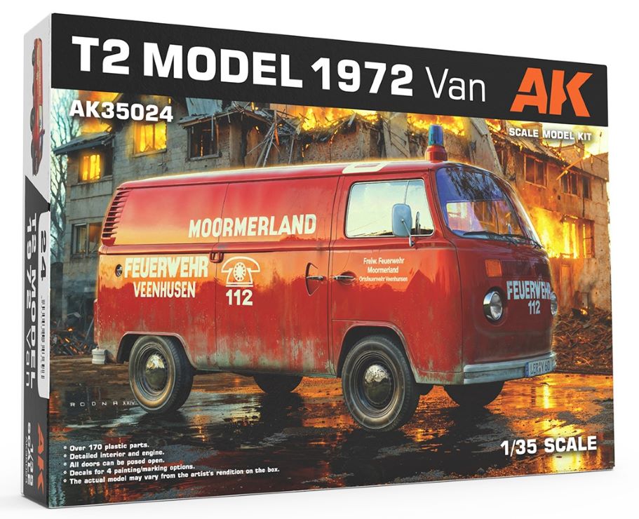 AK Interactive 1972 T2 Model Van (Plastic Kit)