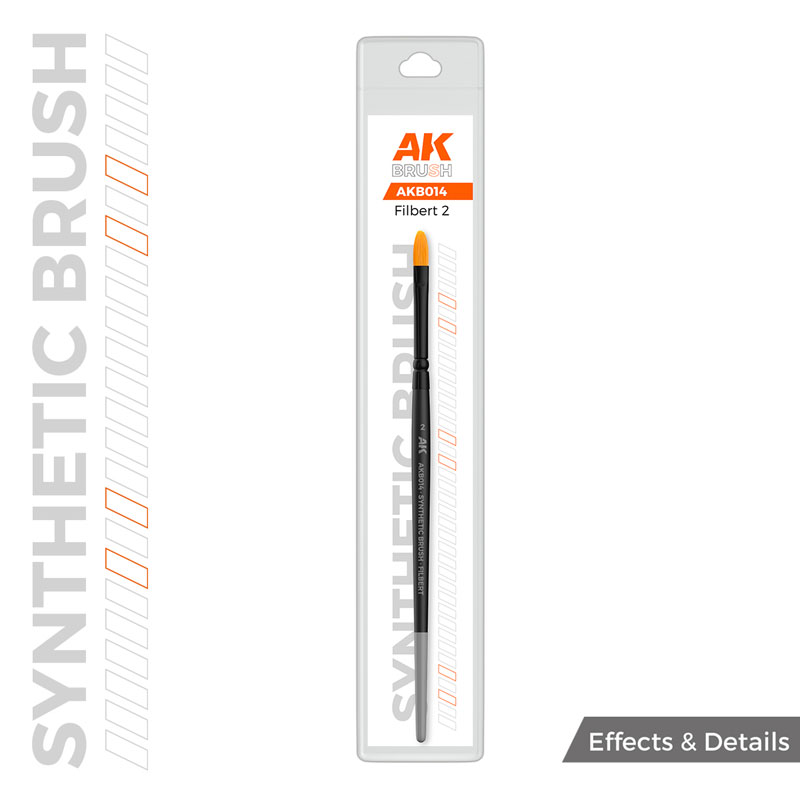 AK Interactive Effects & Details Brushes - Synthetic Brush Filbert 2