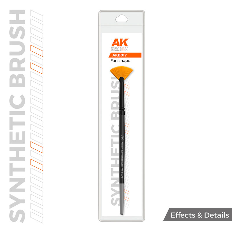 AK Interactive Effects & Details Brushes - Synthetic Brush Fan Shape