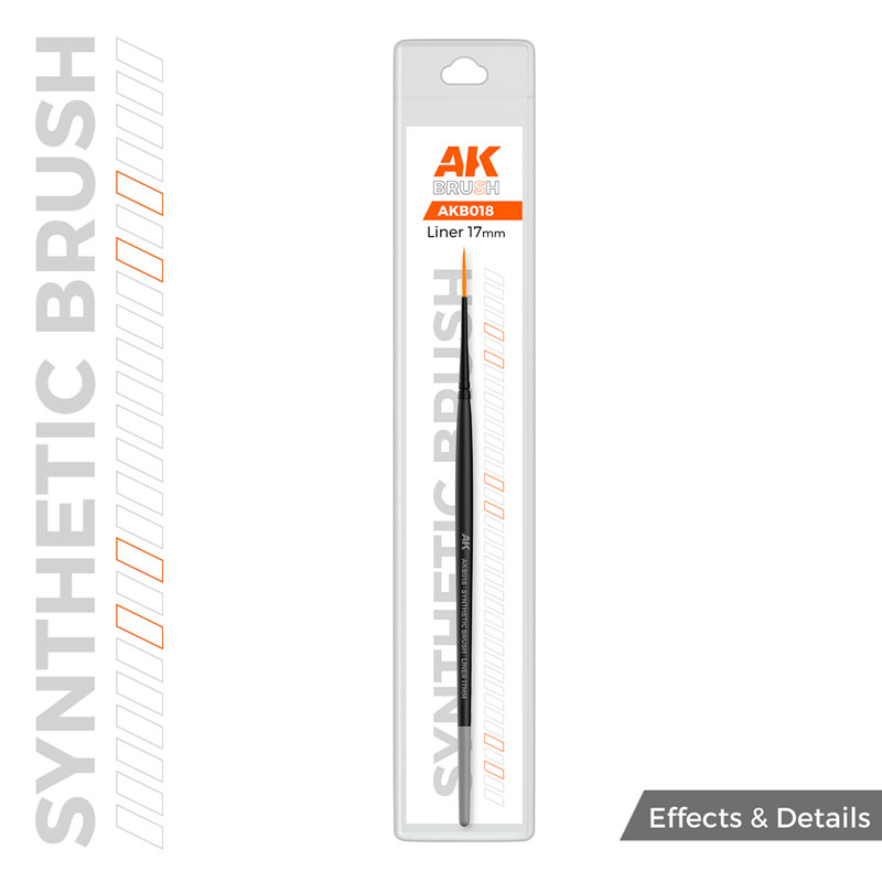 AK Interactive Effects & Details Brushes - Synthetic Brush Liner 17mm