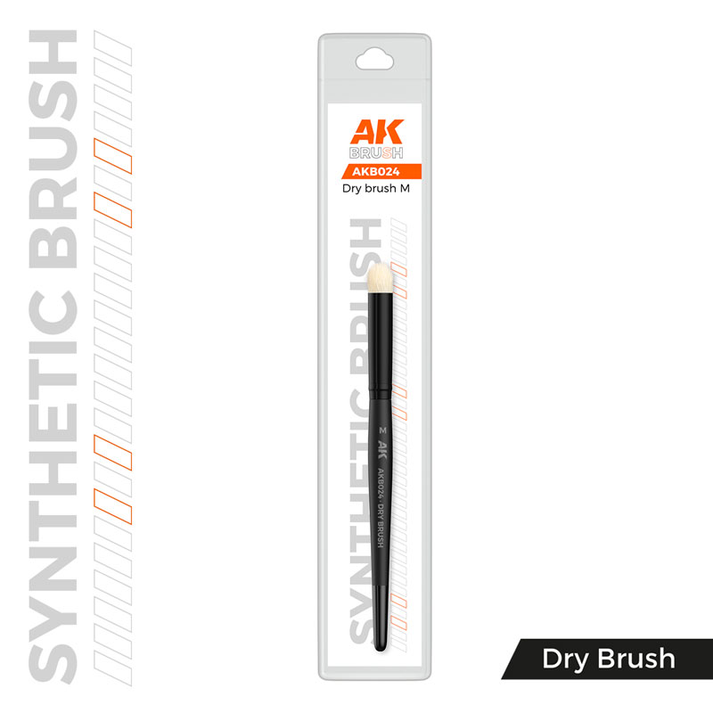 AK Interactive Dry Brushes - Synthetic Brush Dry M