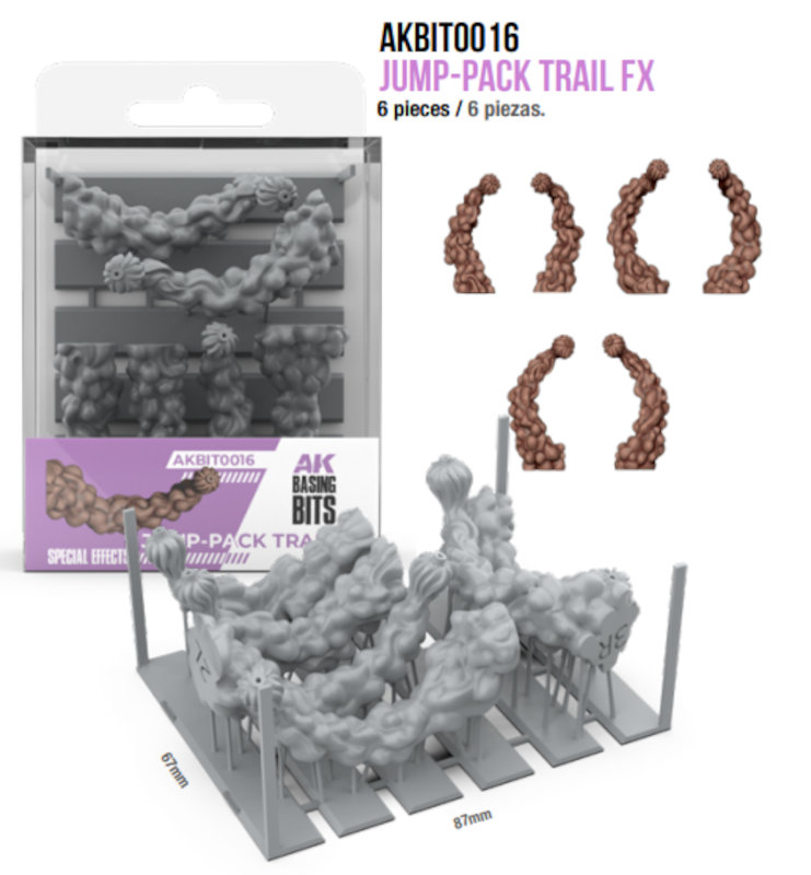 AK Interactive Basing Bits Jump Pack Trails TX