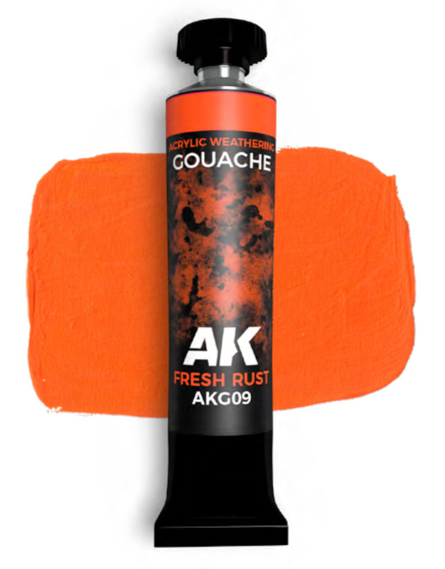 AK Gouache: Fresh Rust Weathering Paint 20ml Tube