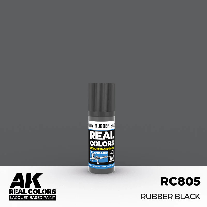 Real Colors Standard: Rubber Black Acrylic Lacquer Paint