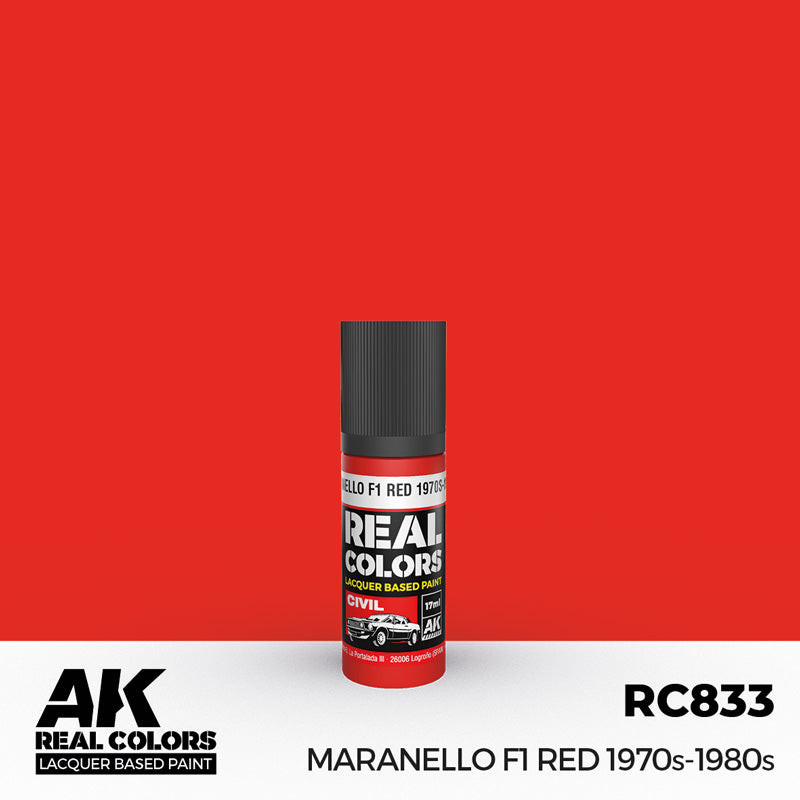 Real Colors Civil: Maranello F1 Red 1970s-80s Acrylic Lacquer Paint