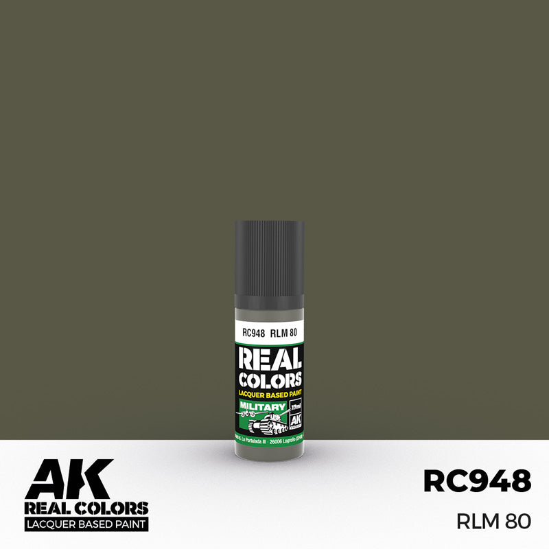 Real Colors Military: RLM80 Olive Green Acrylic Lacquer Paint