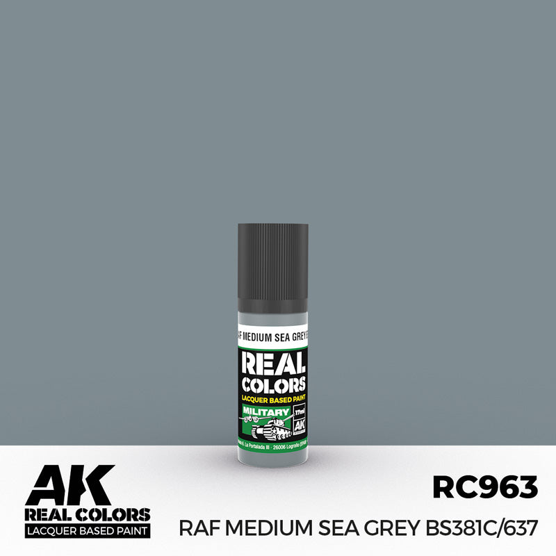 Real Colors Military: RAF Medium Sea Grey Acrylic Lacquer Paint