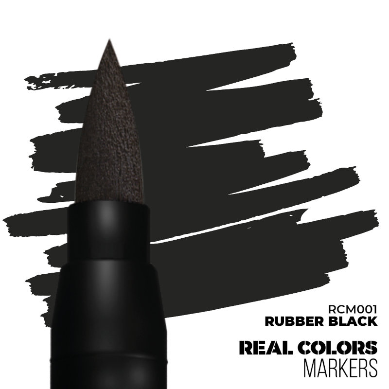Real Colors Acrylic Paint Markers Rubber Black