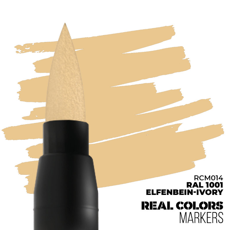 Real Colors Acrylic Paint Markers Ivory RAL1001