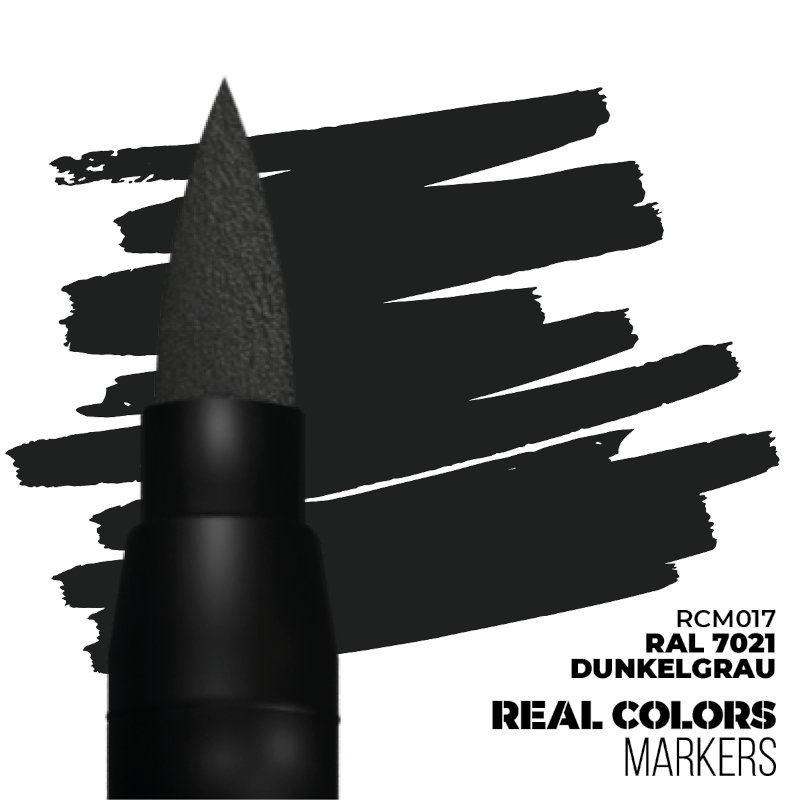 Real Colors Acrylic Paint Markers Dark Gray RAL7021