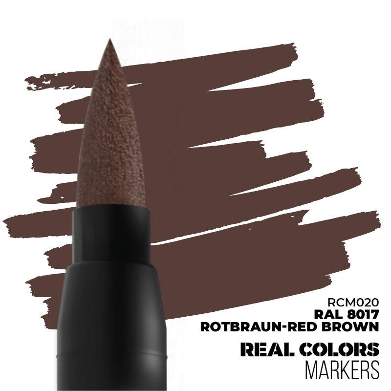 Real Colors Acrylic Paint Markers Red Brown RAL8017