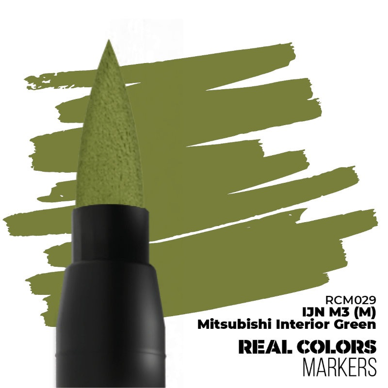 Real Colors Acrylic Paint Markers IJN M3 Mitsubishi Interior Green