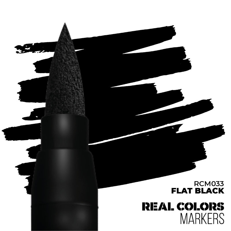 Real Colors Acrylic Paint Markers Flat Black