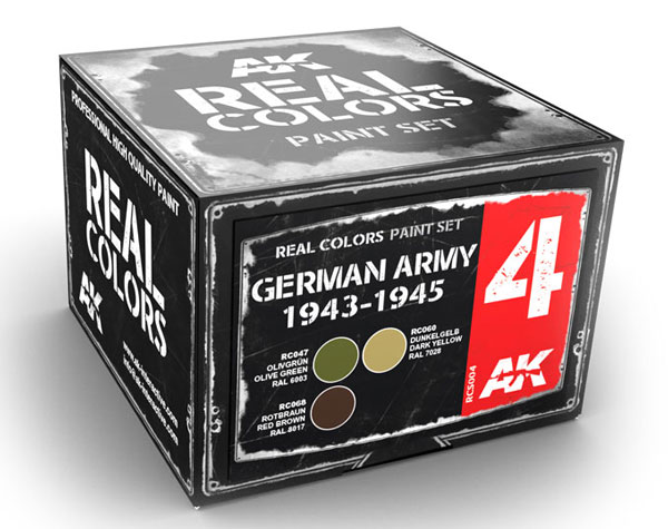 Real Colors: German Army 1943-1945 Acrylic Lacquer Paint Set (3) 10ml Bottles
