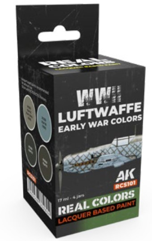 Real Colors: WWII Luftwaffe Early War Acrylic Lacquer Paint Set (4) 17ml Bottles