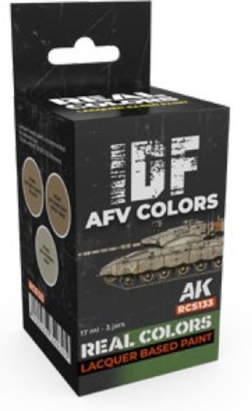 Real Colors: IDF AFV Acrylic Lacquer Paint Set (3) 17ml Bottles