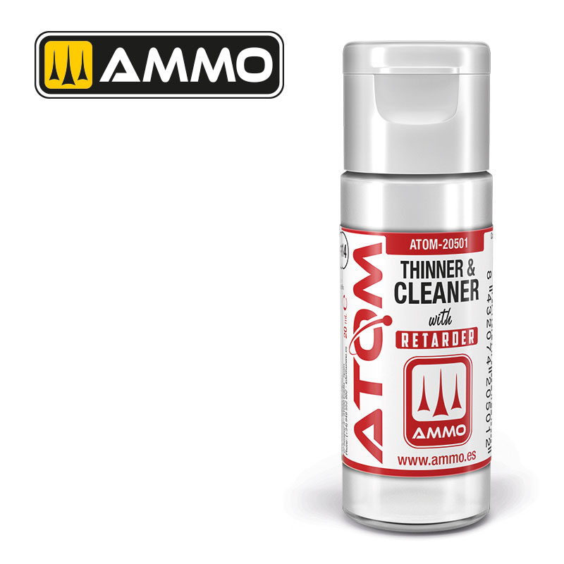 Ammo By Mig ATOM Acrylic Paint: Thinner and Cleaner with Retarder 20mL