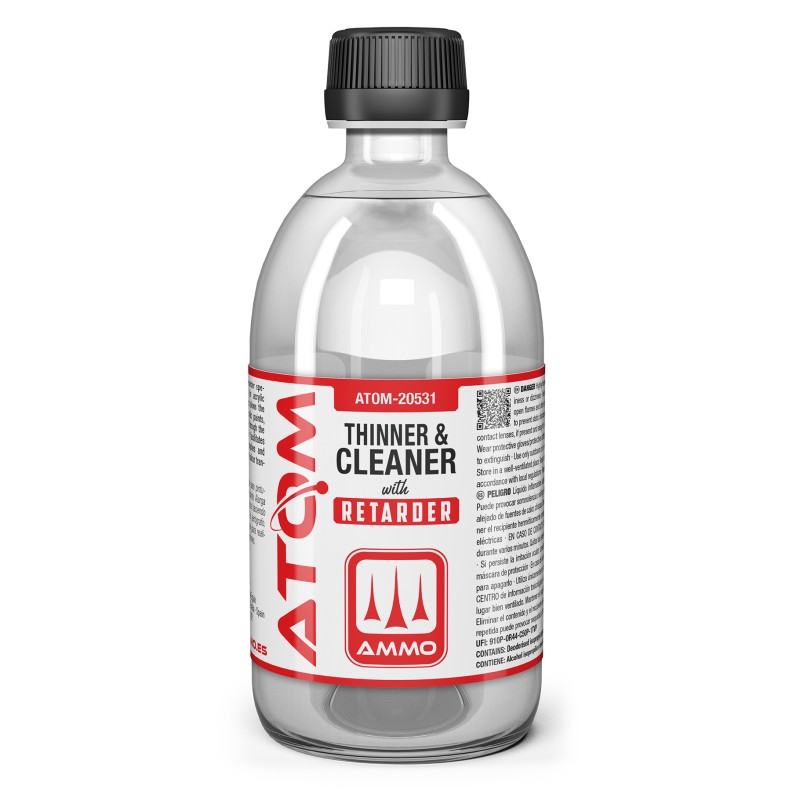 Ammo by Mig ATOM Acrylic Paint - Cleaner & Thinner with Retarder (500ml)