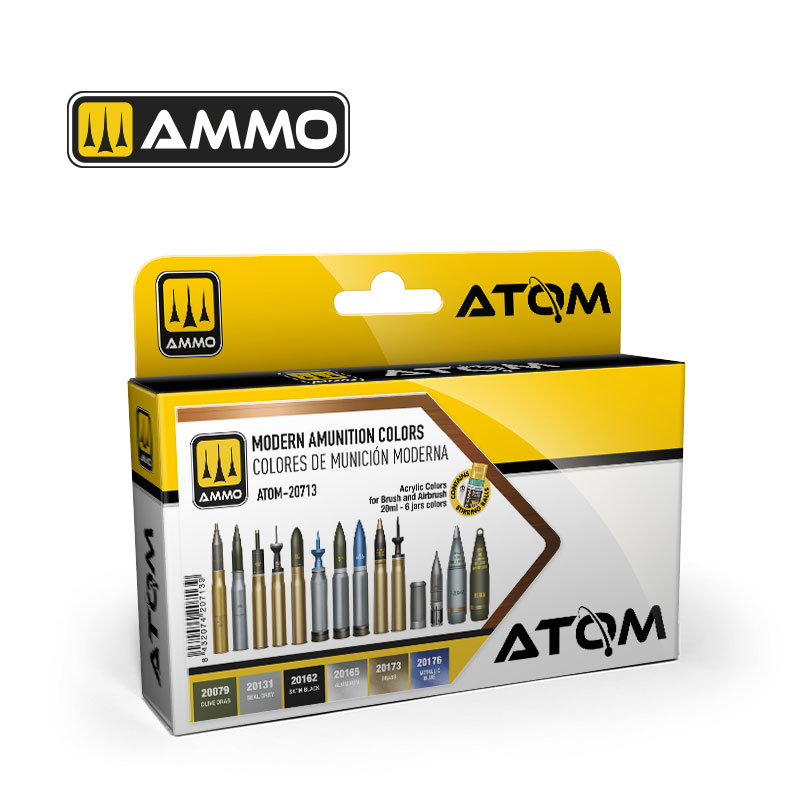 Ammo By Mig ATOM Acrylic Paint Set: Modern Ammunition Colors Set