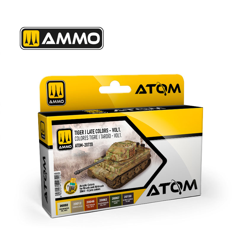 Ammo By Mig ATOM Acrylic Paint Set: Tiger I Late Colors Set Vol.1