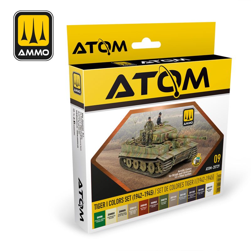 Ammo By Mig ATOM Acrylic Paint: Tiger I Color Set (1942-1945)