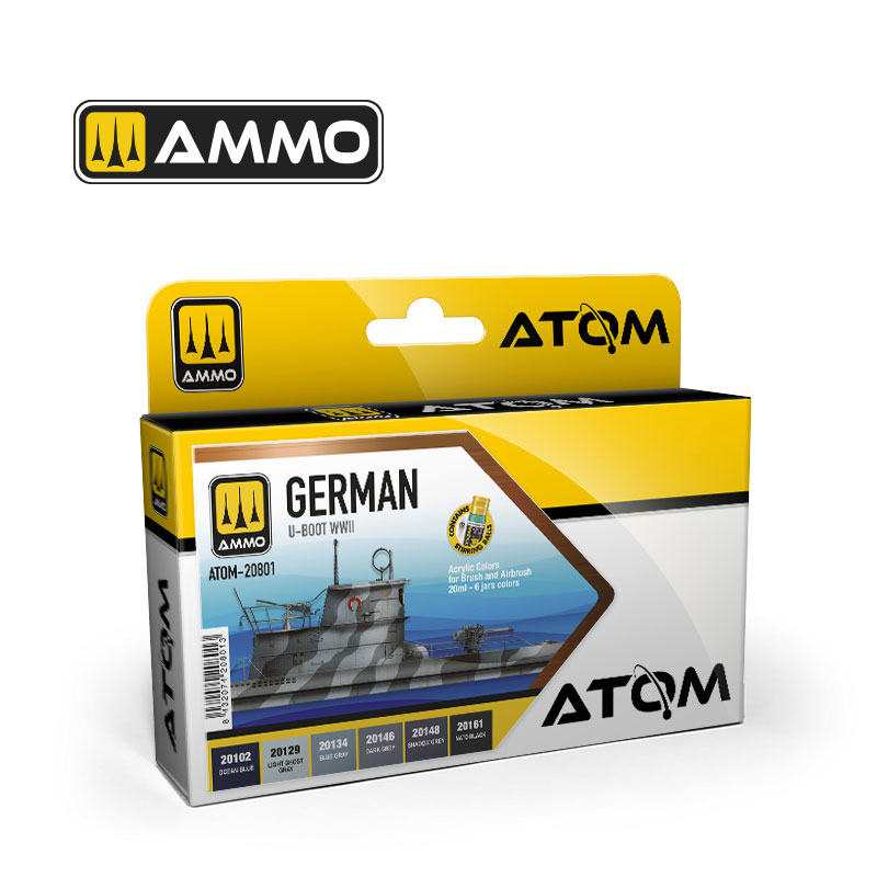 Ammo By Mig ATOM Acrylic Paint Set: German U-Boot WWII Color Set