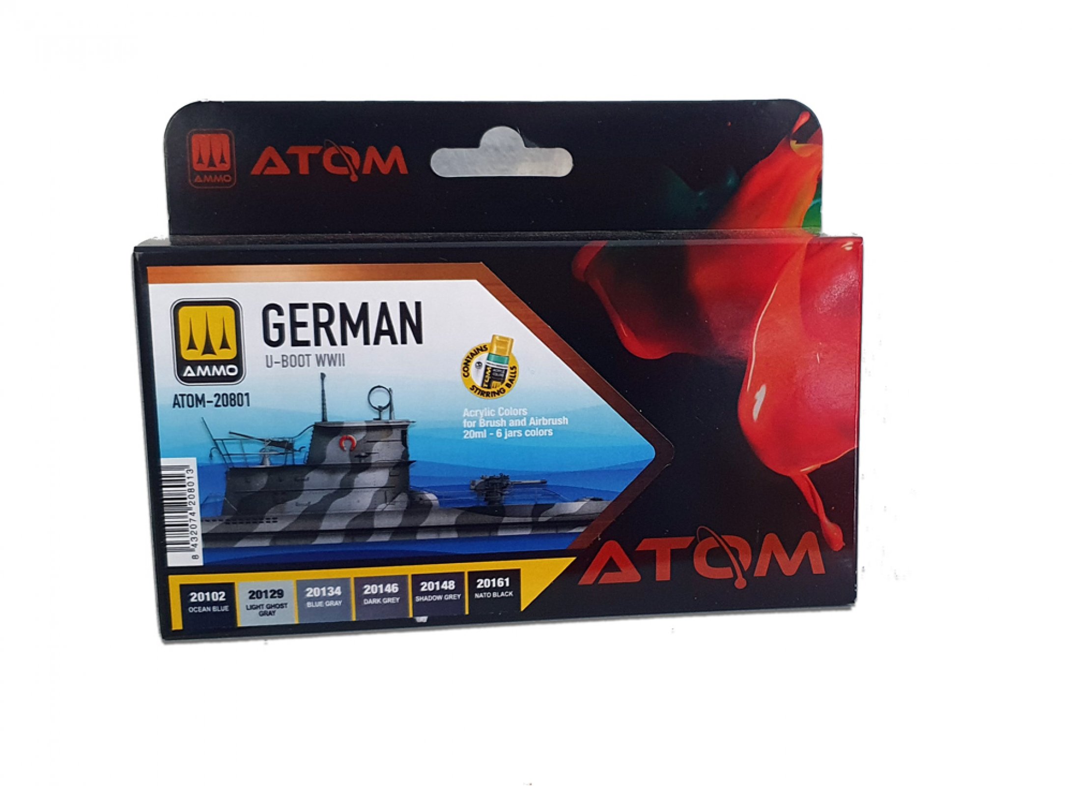 ATOM German U-Boot WWII Colors Set (6x20ml)