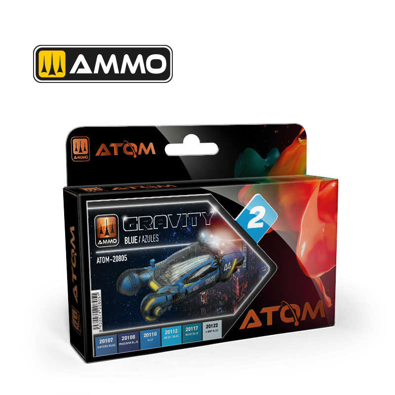 Ammo By Mig ATOM Acrylic Paint Set: Gravity Set 2 - Blue