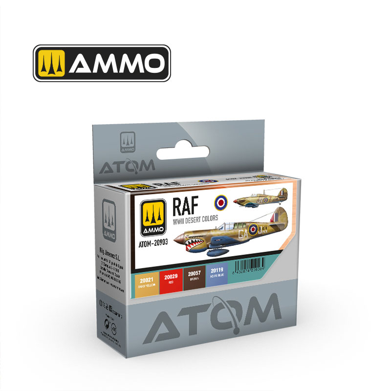 Ammo By Mig ATOM Acrylic Paint Set: RAF WWII Desert Colors Set