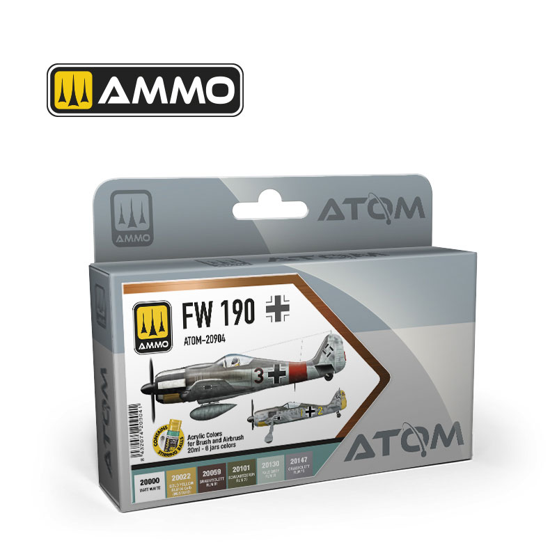 Ammo By Mig ATOM Acrylic Paint Set: FW 190 Colors Set