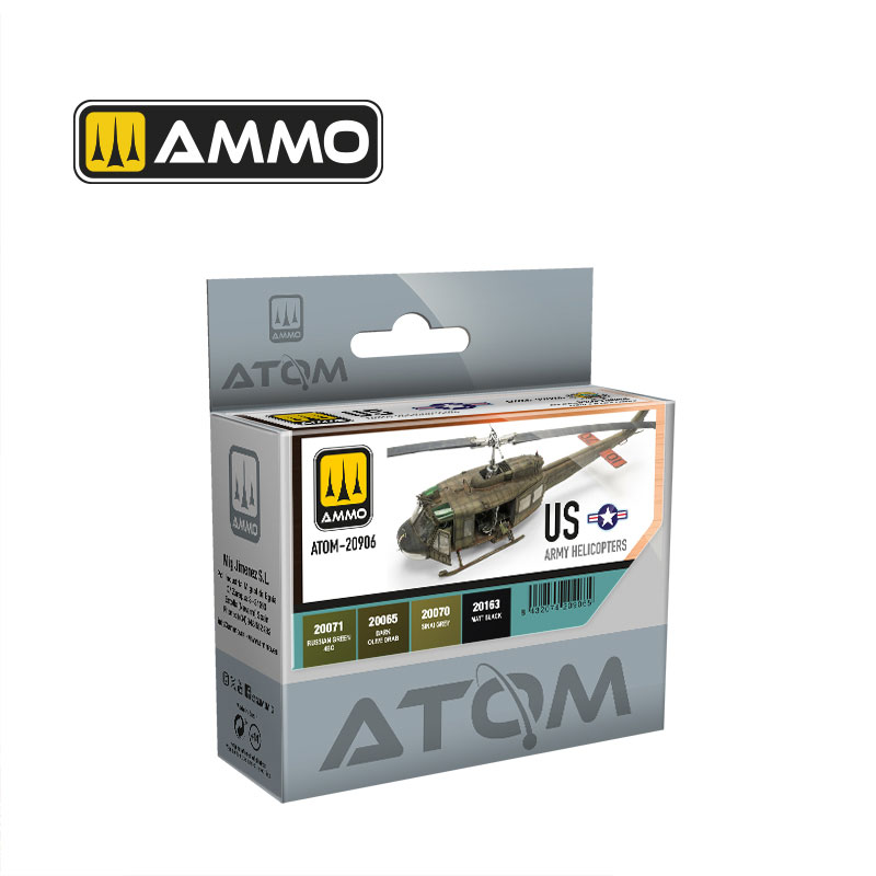 Ammo By Mig ATOM Acrylic Paint Set: US Army Helicopters Colors Set