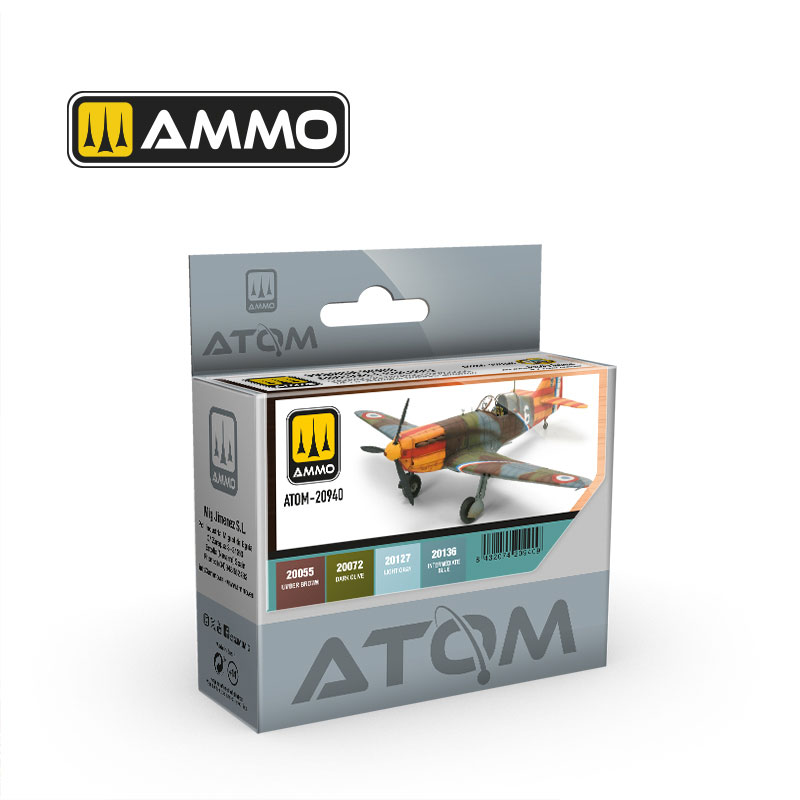 Ammo By Mig ATOM Acrylic Paint Set: French WWII Aircraft Color Set